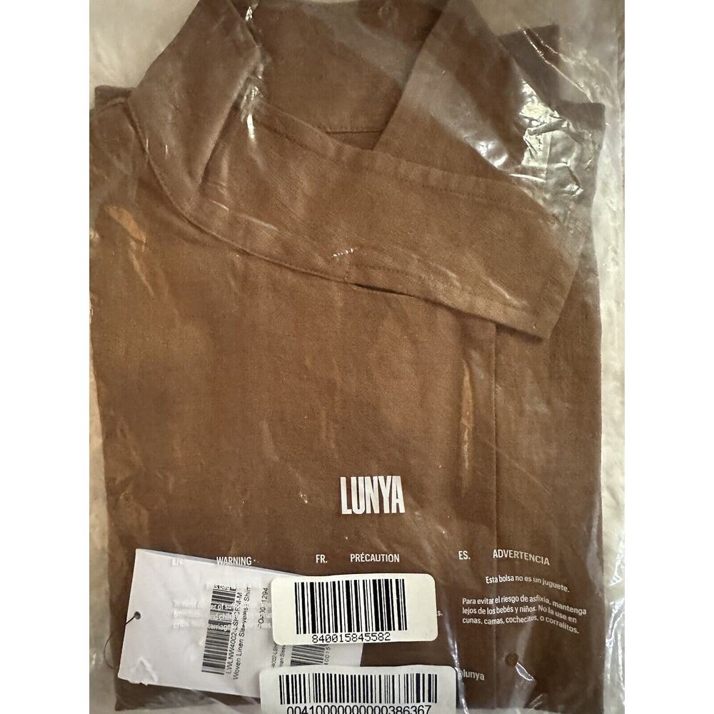 Lunya Woven Linen Sleeveless Shirt Tank in Brown Size Medium NWT - Picture 16 of 16